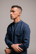 Indigo Linen Men's Saif Kurta - Sale