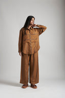 Ellora Linen Oversized Pocket Shirt On Sale