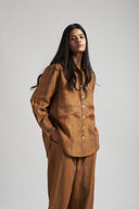Ellora Linen Oversized Pocket Shirt On Sale
