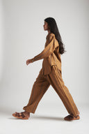 Ellora Linen Oversized Pocket Shirt On Sale
