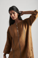 Ellora Linen Short Kurta Set On Sale