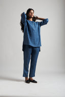 Malhar Linen Short Kurta Set On Sale