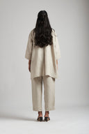 Undyed Linen Short Kurta Set On Sale