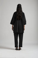 Kohl Linen Short Kurta Set On Sale