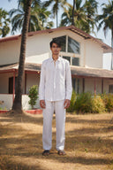 Undyed Boldstripe Linen Men's Oxford Shirt – Slim Fit - Sale