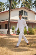 Undyed Boldstripe Linen Men's Lounge Pants - Sale