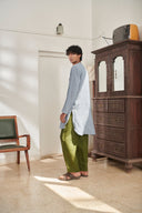 Sky Linen Men's Round Hem Kurta - Sale