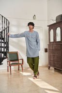 Sky Linen Men's Round Hem Kurta - Sale
