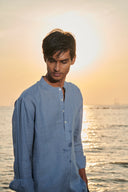 Sky Linen Men's Shirt Kurta - Sale