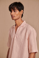 Blush Linen Men's Popover Shirt - Sale