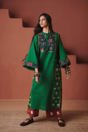 Panna Linen Multi-Panelled Kurta Set - Sale