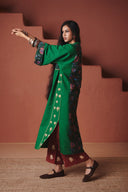 Panna Linen Multi-Panelled Kurta Set - Sale