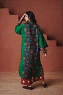 Panna Linen Multi-Panelled Kurta Set - Sale