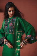 Panna Linen Multi-Panelled Kurta Set - Sale