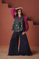 Neel Linen Denim Flared Pants