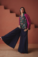 Neel Linen Denim Flared Pants - Sale