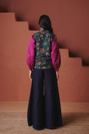 Paan Chintz Co-Linen Wrap Waistcoat