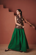 Paan Co-Linen Multi-Pleated Pants