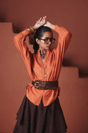 Marigold Co-Linen Dolman Shirt