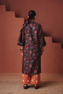 Coffee Co-Linen Multi-Panelled Kurta Set