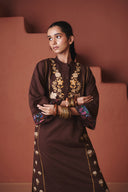 Coffee Co-Linen Multi-Panelled Kurta Set