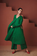 Paan Co-Linen Embroidered Pocket Kurta Set