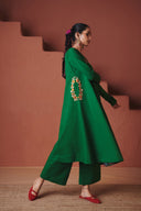 Paan Co-Linen Embroidered Pocket Kurta Set