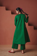 Paan Co-Linen Embroidered Pocket Kurta Set