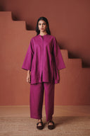 Orchid Co-Linen Gathered Shirt Set