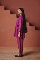 Orchid Co-Linen Gathered Shirt Set - Sale