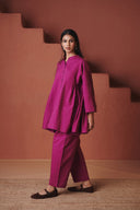 Orchid Co-Linen Gathered Shirt Set - Sale