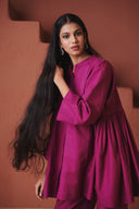 Orchid Co-Linen Gathered Shirt Set