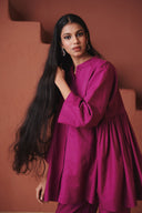 Orchid Co-Linen Gathered Shirt Set - Sale