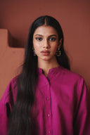 Orchid Co-Linen Gathered Shirt Set - Sale