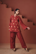 Brick Co-Linen Farsi Kurta Set