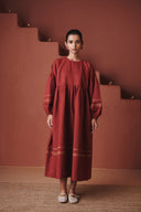 Brick Co-Linen Sack Dress - Sale