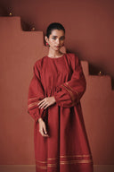 Brick Co-Linen Sack Dress - Sale