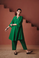 Panna Linen Pheran Kurta - Sale