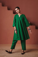 Panna Linen Pheran Kurta - Sale