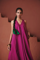 Orchid Co-Linen Flared Dress