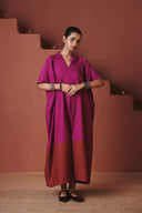 Orchid Co-Linen Kaftan Dress