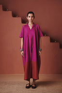 Orchid Co-Linen Kaftan Dress