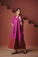 Orchid Co-Linen Kaftan Dress