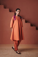 Marigold Co-Linen Pheran Kurta Set - Sale