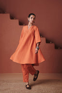 Marigold Co-Linen Pheran Kurta Set - Sale