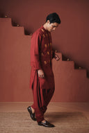 Brick Co-Linen Men's Dhoti Kurta Set