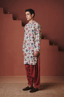 Beige Chintz Co-Linen Men's Classic Kurta