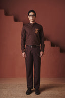 Coffee Buta Co-Linen Men's Pleated Tapered Pants