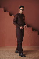 Coffee Buta Co-Linen Men's Pleated Tapered Pants - Sale