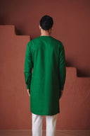 Panna Linen Men's Side Panel Kurta - Sale